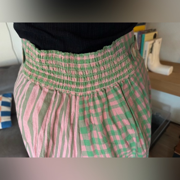 NWT Rujuta Sheth Taylor Pant Hudson Stripe Half Plaid sold out online wide leg - Picture 11 of 13